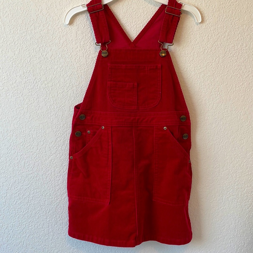 Like New Girl’s 6x/7 LLBean Red Corduroy Dress